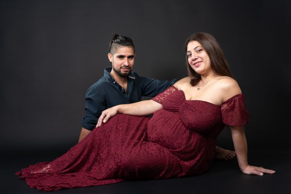 sesion de fotos maternal en estudio